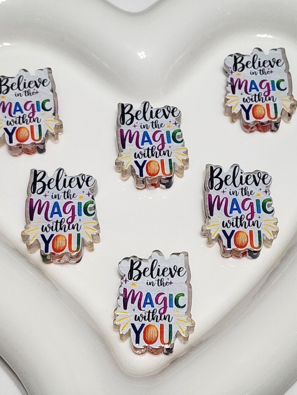 Believe In the Magic Beads 2 Pcs Focal Beads Crafts Beaded Pen Charms Crafts